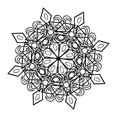 Soyut çiçek mandala, öğe