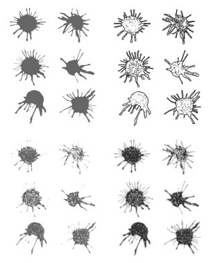 Noktalar topluluğu, soyut suluboya engelliyor