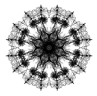 Daire içinde soyut süsleme