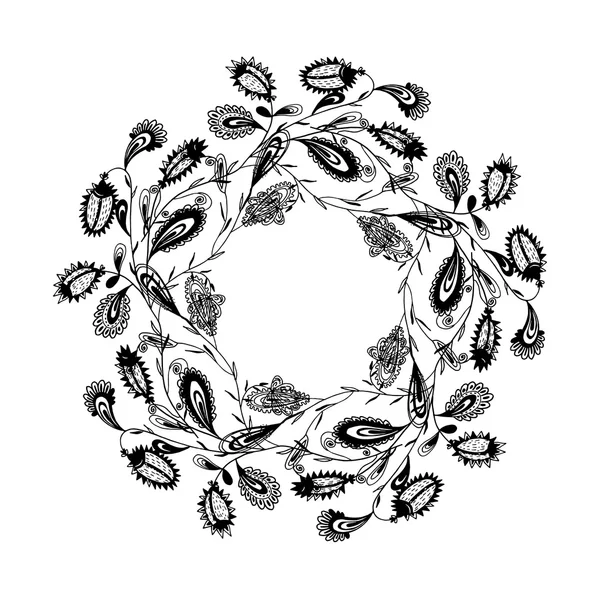 Diseño floral de la corona — Vector de stock