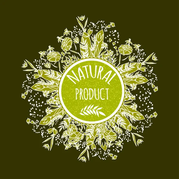 Natuurlijke producten etiket — Stockvector