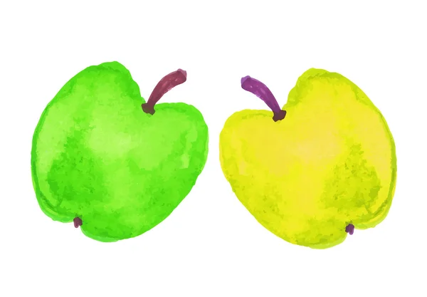 Iconos de fruta de manzana — Vector de stock