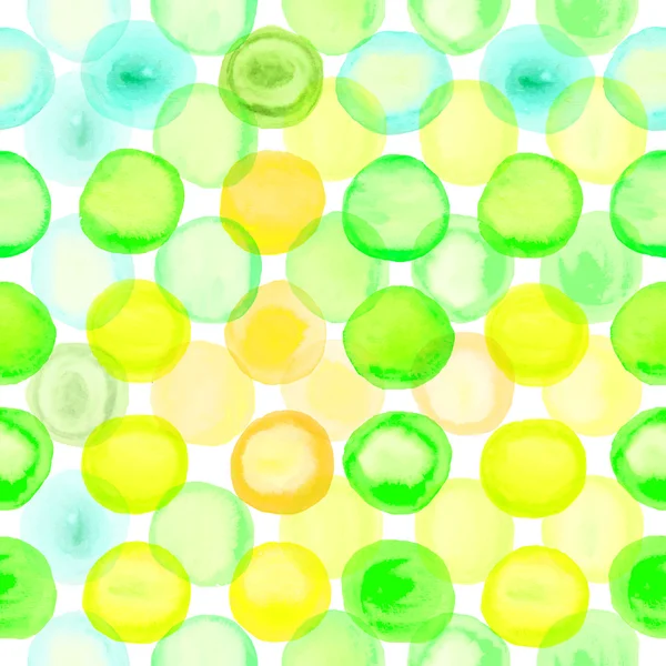 Burbujas de acuarela patrón sin costura — Vector de stock