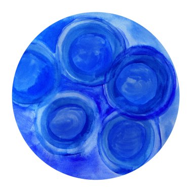 Suluboya el mavi doku boyalı