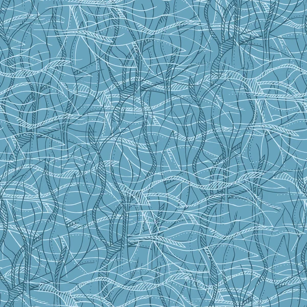 Bezešvé Moře Modré Pozadí Vlnami Podvodní Hloubka Oceánu Říční Tok — Stockový vektor