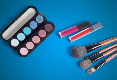 Şebekeleşme mavi arka planda