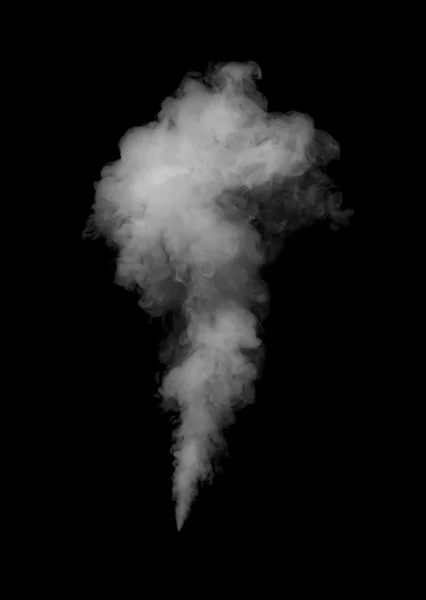 Nahaufnahme von Dampfrauch auf schwarzem Hintergrund — Stockfoto