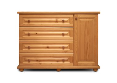 wooden cabinet isolated on background clipart
