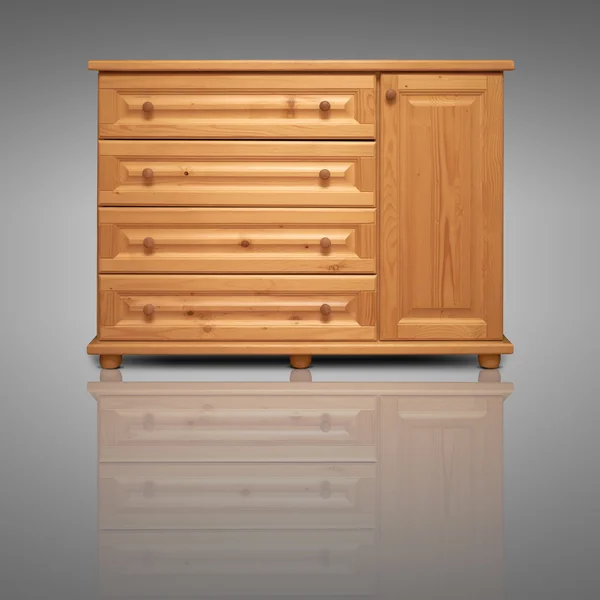 Wooden cabinet isolated on background — Stock Photo, Image