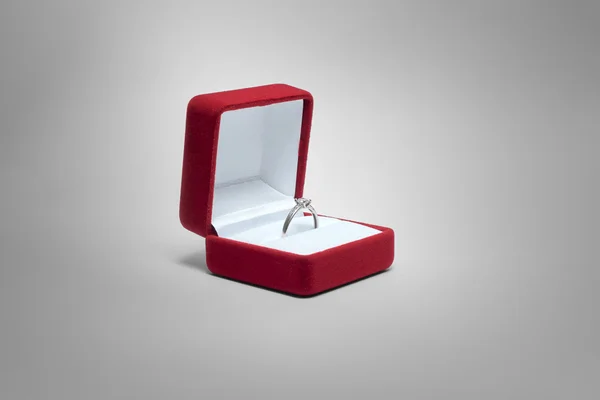 Anillos de boda en una caja — Foto de Stock