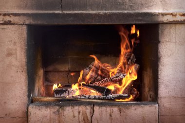 Bonefire sıcak kırmızı charcoals