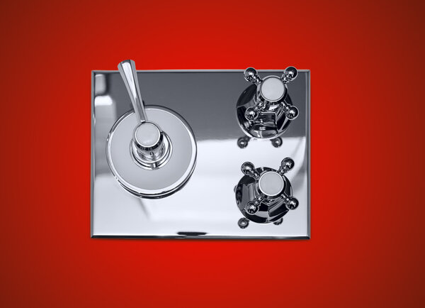 современная умывальник в ванной комнате
