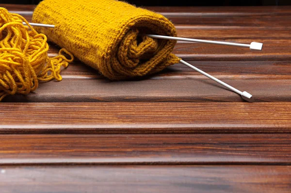 Knitting on the table — Stock Photo, Image