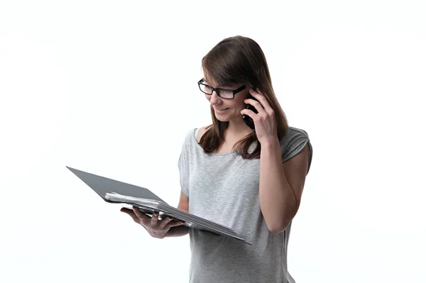 Geschäftsfrau telefoniert — Stockfoto