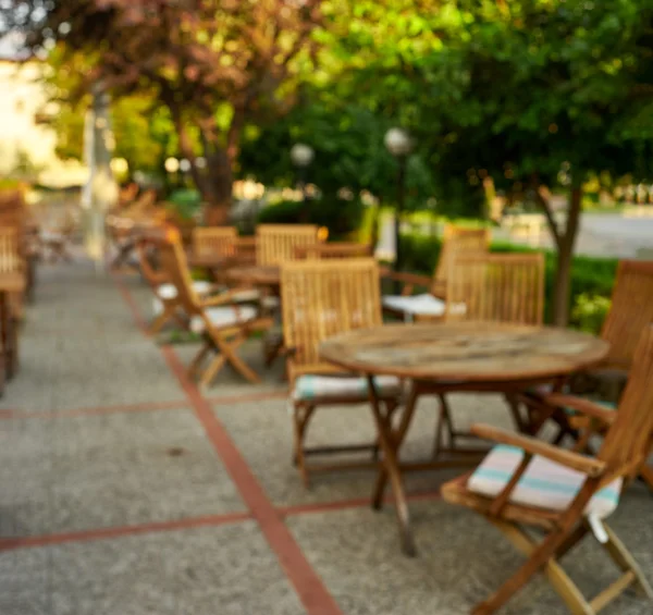 Blurred fashioned cafe terrace — Stock Photo, Image