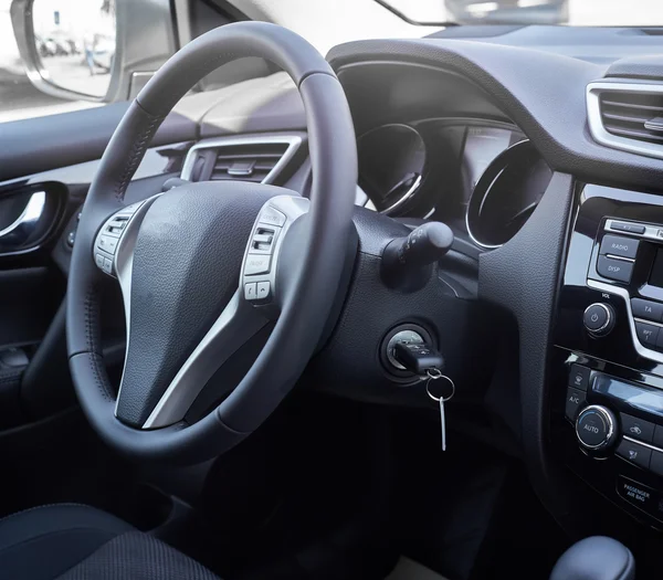 Interior del coche. Cuadro de instrumentos . — Foto de Stock