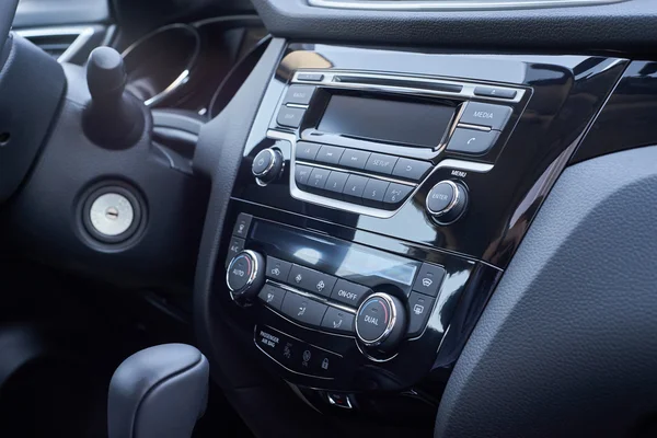 Interior view of car with black salon — Stok Foto