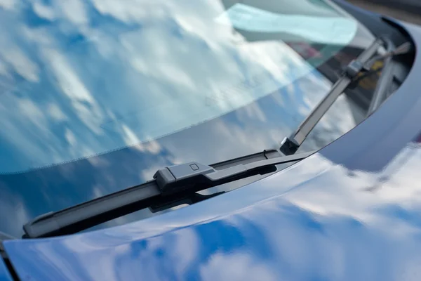 Beautiful blue car wipers Royalty Free Stock Images