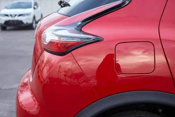 Tanque ao ar livre carro vermelho — Fotografia de Stock