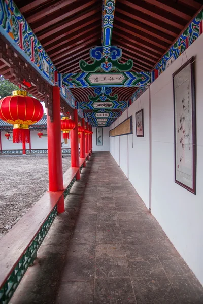 Casa de madera Lijiang, galería de Yunnan — Foto de Stock