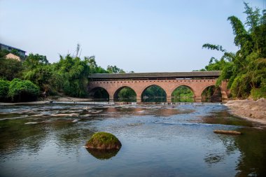 Huaying Nehri eski köprü köprü---yıldız