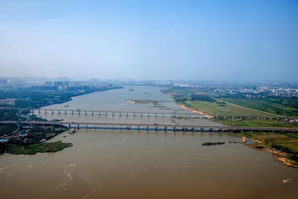 Carruagem de fundo Haikou City na rota de Chongqing para Haikou — Fotografia de Stock