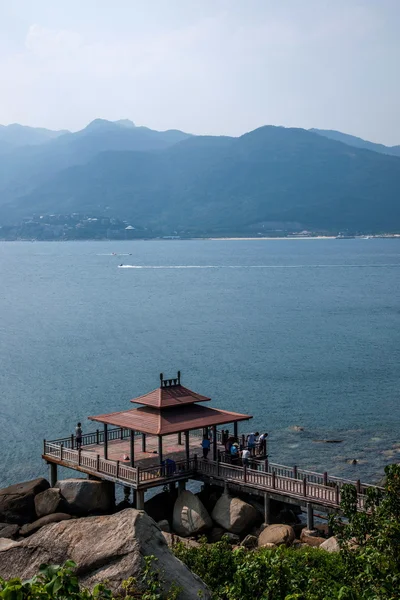 Isola di confine Lingshui paesaggio costiero prospettive promettenti HaiTing — Foto Stock