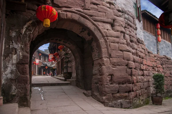 Chongqing Tongliang ville natale cité porte Feng ancienne porte de la ville — Photo