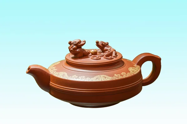 Purple sand teapot — Stock Photo, Image