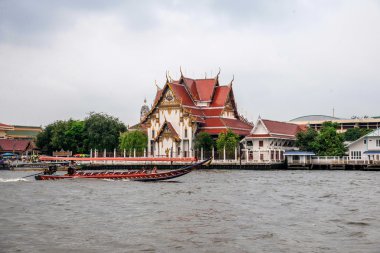 Bangkok, Tayland Chao Phraya Nehri Batı Şeria manastırında