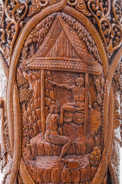 清迈，泰国素传说中的寺庙双龙浏览亭和泰国国王 — 图库照片