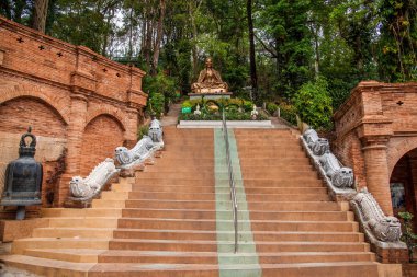 Chiang Mai, Tayland sonraki keşiş gibi ayak Suthep