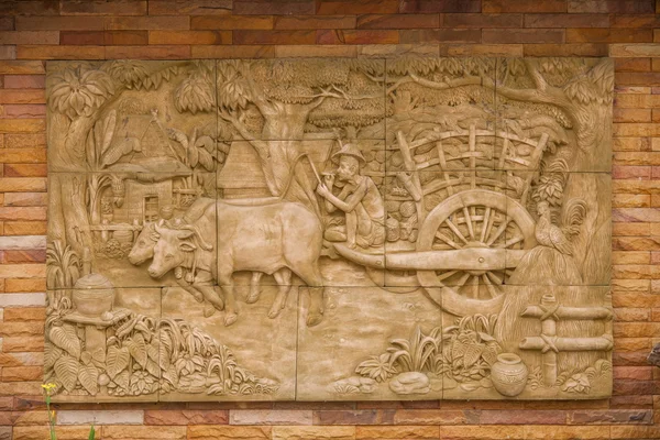 Chiang Mai, Thailand farmers harvest impression FIG relief — Stock Photo, Image