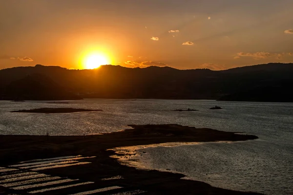 Humedal Haifeng al atardecer — Foto de Stock