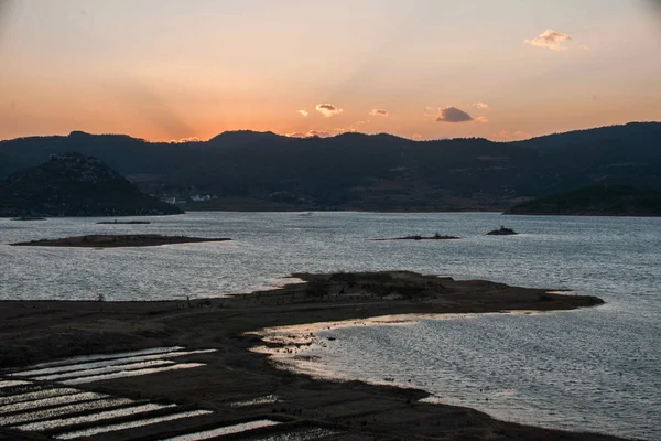 Humedal Haifeng al atardecer — Foto de Stock