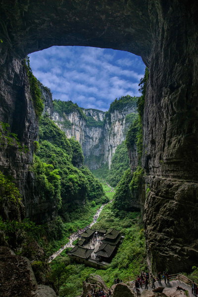 Chongqing Wulong natural Bridge Dragon Inn landscape