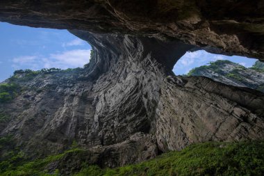Chongqing Wulong doğal köprü manzara