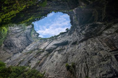 Chongqing Wulong doğal köprü manzara