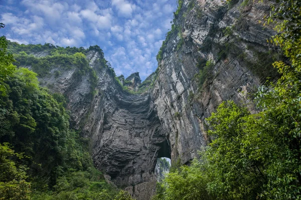 Čchung-čching Wulong krajiny most — Stock fotografie