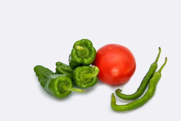 Produtos hortícolas sazonais e chili de tomate  ----- — Fotografia de Stock