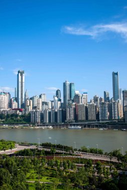 Linjiangmen Yuzhong bölge köprünün bir bölümü