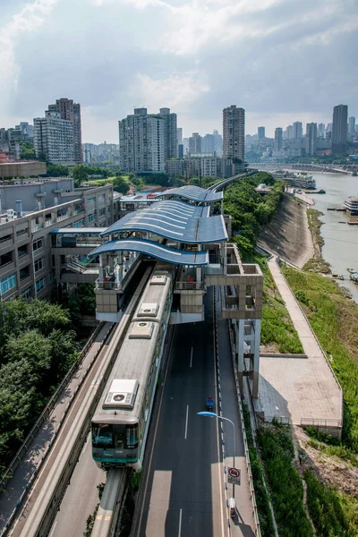 Yuzhong District light rail station segment Daxigou — Stock Photo, Image