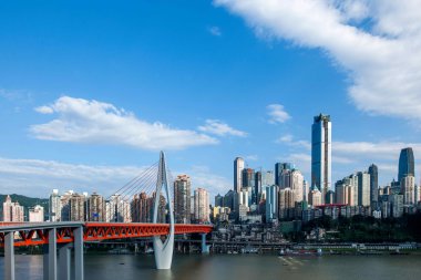 Linjiangmen Yuzhong bölge köprünün bir bölümü
