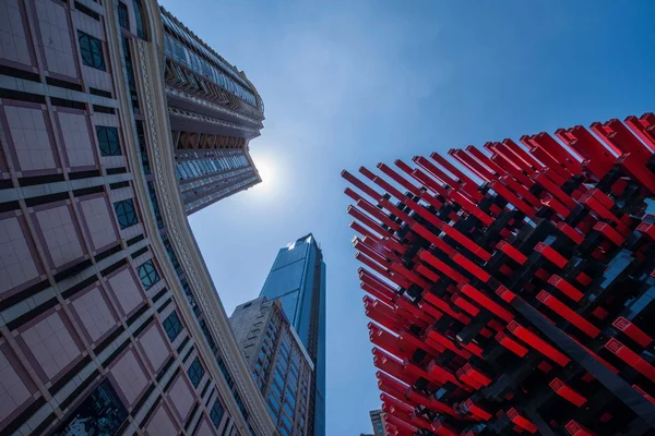 Distretto di Chongqing Yuzhong Distretto commerciale di Jiefangbei Cathay Art Center — Foto Stock