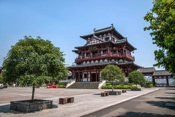 Wenfeng Street will HECHUAN River House — Stock Photo, Image