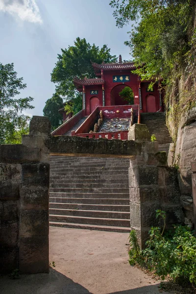 Hechuan Rondeau Hütte Drachen Buddha Tempel — Stockfoto