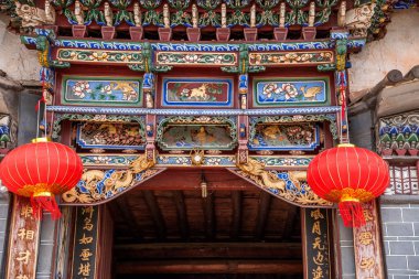Yunnan Dali Hongshan main temple clipart