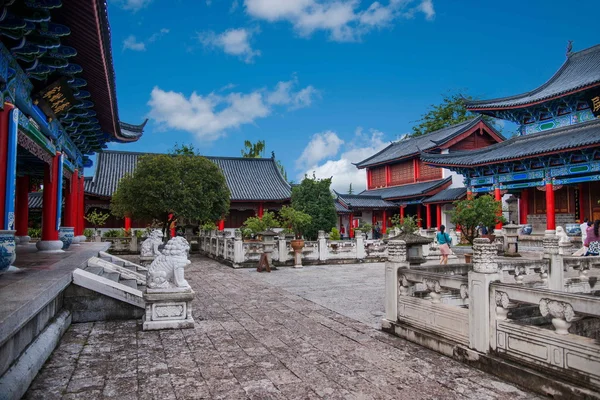 Ahşap ev Lijiang, Yunnan Akademi odası — Stok fotoğraf