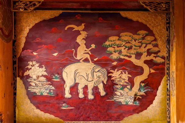 Lijiang, Yunnan Shuhe Shek Lin Monasterio mural — Foto de Stock