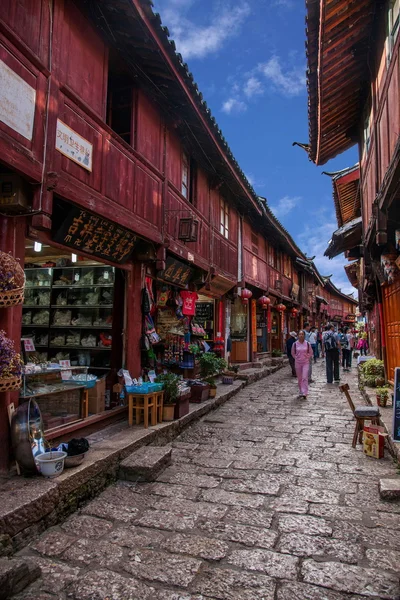 Die antike Stadt der Lijiang Gasse — Stockfoto